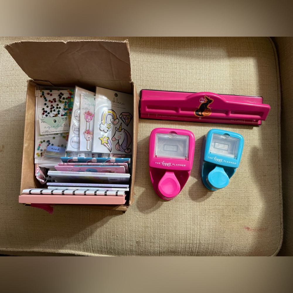 The Happy Planner Punches Inserts Stickers Travel & Planner Discs Lot